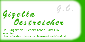 gizella oestreicher business card